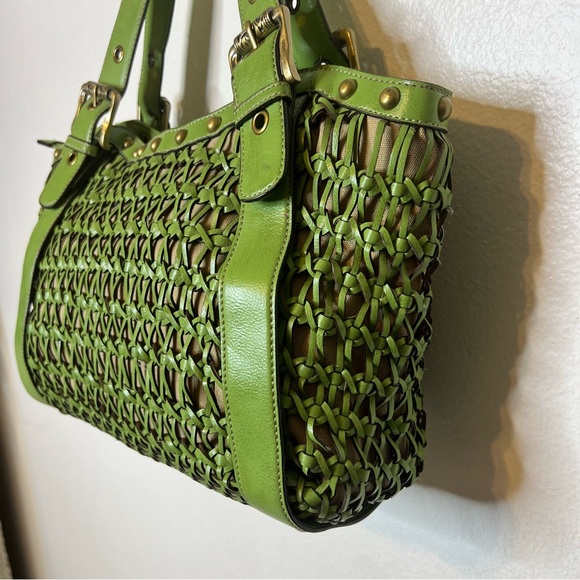 Kathy Van Zeeland Green Large Woven Bag - Picture 6 of 17